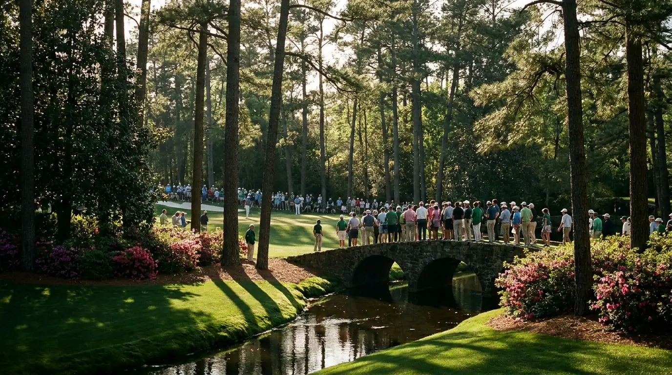 Amen Corner creek crossing hole at Augusta during the third round