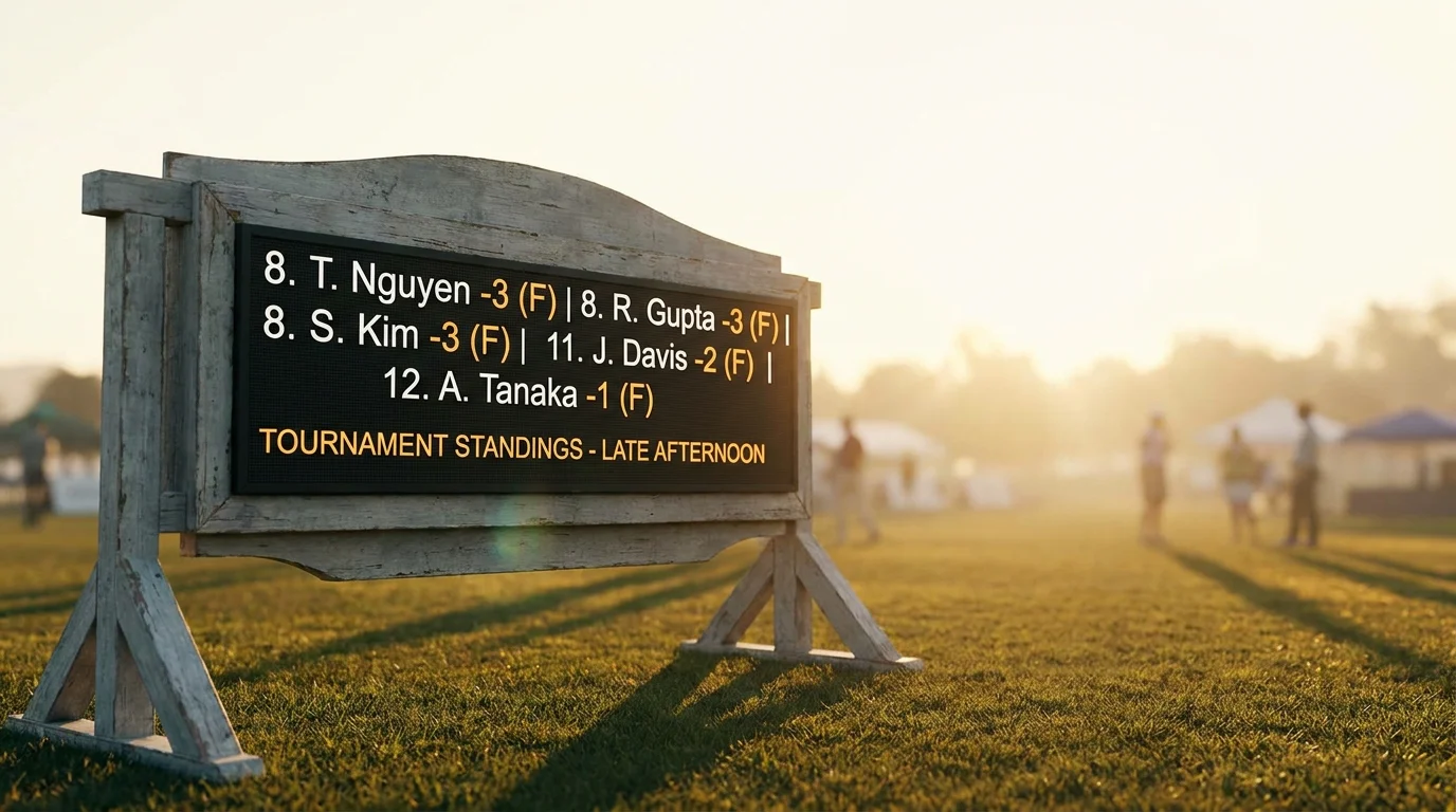 Top-finish leaderboard showing multiple tied positions affecting dead-heat settlement