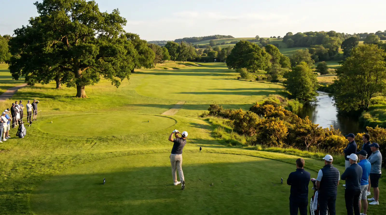 Reachable par-five fairway where driving distance converts to scoring opportunity