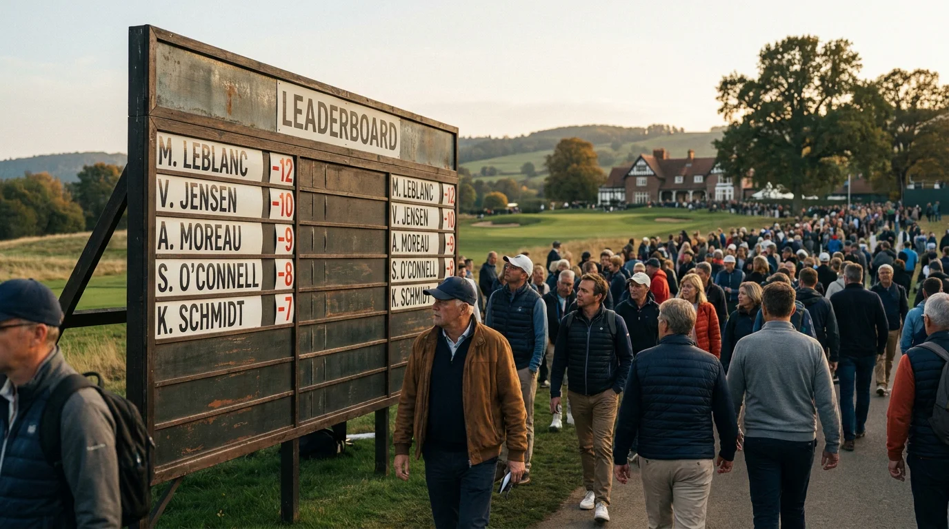 Flagship Rolex Series leaderboard at a DP World Tour event during the weekend