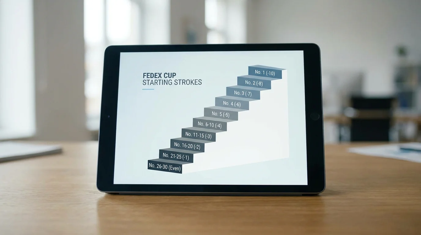 Simple diagram explaining the FedEx Cup starting strokes format